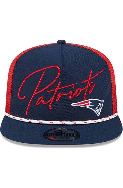 New Era Men's New Era Navy New England Patriots Script Logo Golfer ...