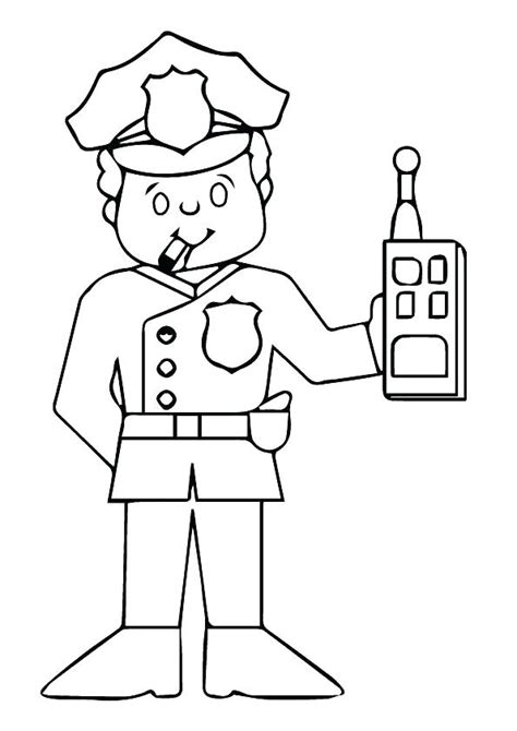 Police Hat Coloring Page at GetColorings.com | Free printable colorings pages to print and color