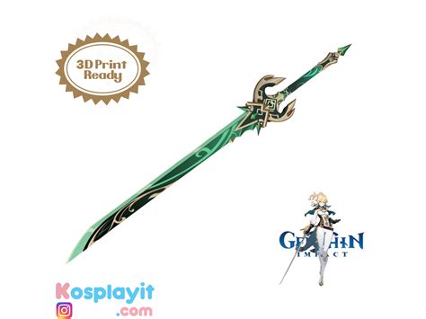 Genshin Impact Primordial Jade Cutter Digital 3D Model - Etsy