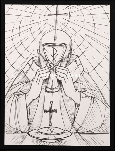 Eucharist 2 | Pen and Ink Illustration