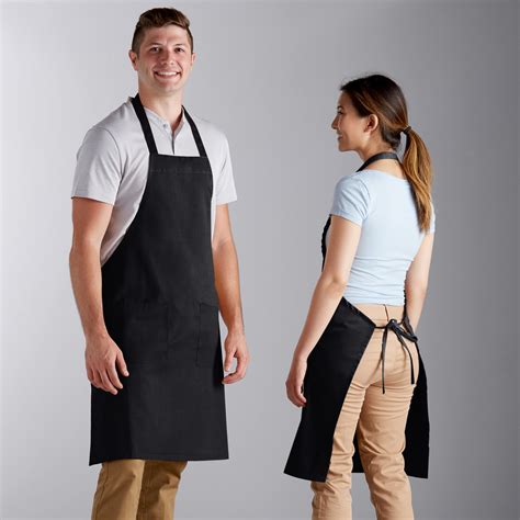 Choice Black Bib Apron (34"L x 30"W): Shop WebstaurantStore