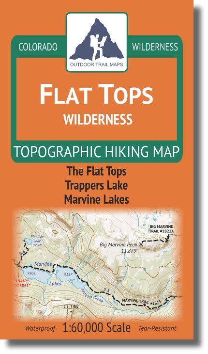 Flat Tops Wilderness Hiking Map - Outdoor Trail Maps