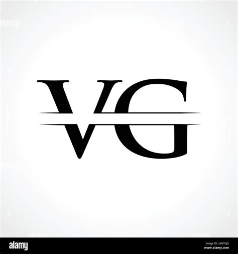 Creative Letter VG Logo Vector Template With Black Color. VG Logo Design Stock Vector Image ...