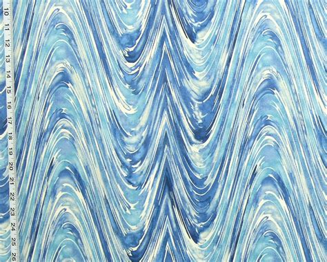 Nautical Fabric Blue Marbled Fabric | Brickhouse Fabrics