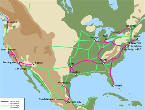 The North American high speed rail network (2020) : r/imaginarymaps