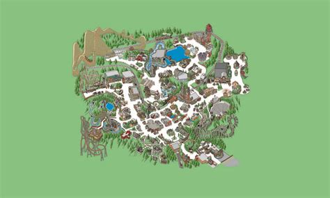 Park Map in 2023 | Theme park map, Silver dollar city, Map