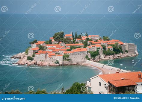 Sveti Stefan resort stock photo. Image of stone, island - 25566500