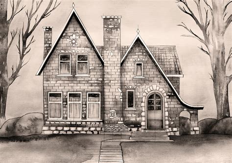 Download House, Gothic, Drawing. Royalty-Free Stock Illustration Image - Pixabay