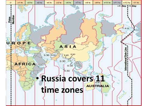 Russia time zones map - milllomi