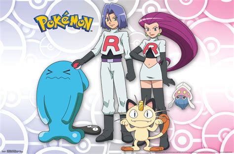 Team Rocket Pokémon Poster - Jesse, James, Meowth, Wobbuffet, Inkay - RetreatCost.com - Pokémon ...