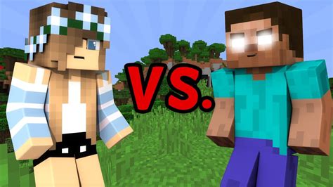 GIRL vs. HEROBRINE - Minecraft - YouTube