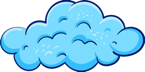 Blue cloud, illustration, vector on white background 13481493 Vector Art at Vecteezy