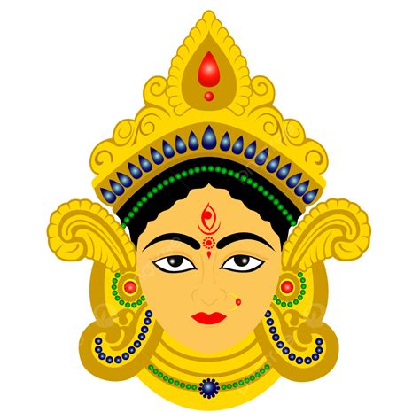 Maa Durga Face, Maa Durga Devi, Navaratri, Vijaydashmi PNG and Vector ...