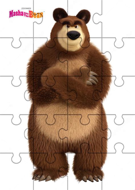 Masha and the bear printable puzzles for kids – Artofit