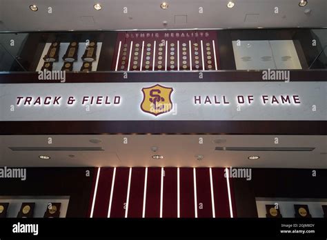 A general overall view of the USC Track & Field Hall of Fame at the ...