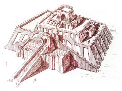 Ziggurat of Ur, Ancient Architecture Sketches