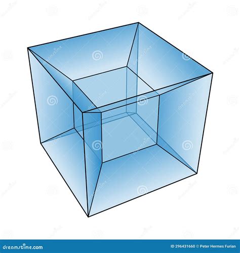 Tesseract, Four-dimensional Hypercube, Projection And Schlegel Diagram ...