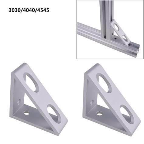 2pcs Aluminum Alloy 4 Hole Inside Extrude Corner Gusset Bracket for Aluminum Extrusion with ...