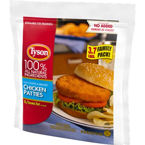 Tyson® Frozen Fully Cooked Breaded Chicken Patties Family Pack, 59.2 oz ...