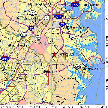 Gambrills, Maryland (MD) ~ population data, races, housing & economy