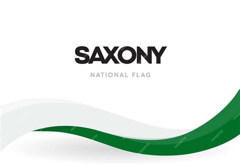 Premium Vector | Free State of Saxony national waving flag