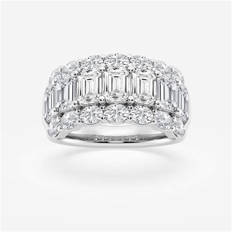 Badgley Mischka Near-Colorless 5 ctw Emerald Lab Grown Diamond Three ...