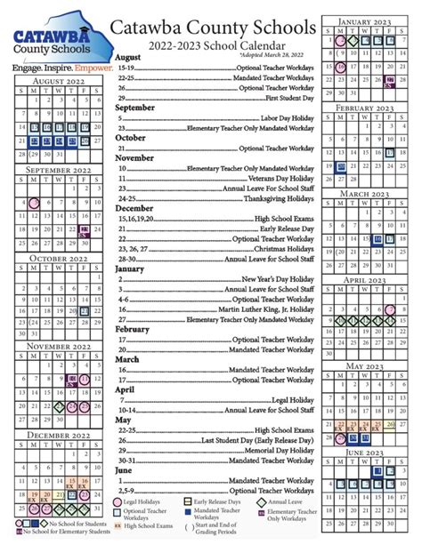 Catawba County Schools Calendar 2024 25 Printable - Sande Cordelia