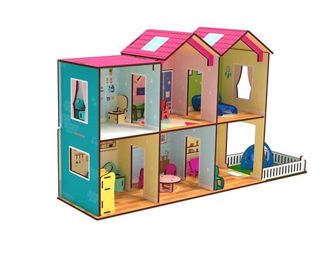 Toyshine Big Size Wooden DIY Doll House for Kids with Furniture, Dolls, Side Garden and Much ...