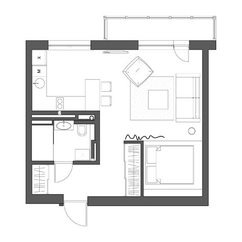 Small Studio Apartment Floor Plans