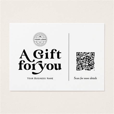 Modern Trendy Typography QR code Gift Voucher card | Zazzle | Gift voucher design, Voucher ...