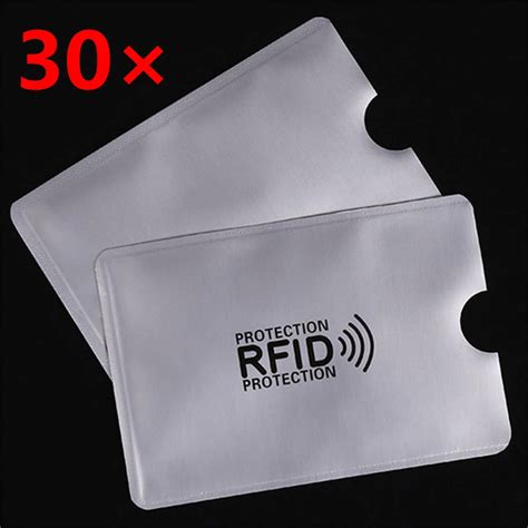 30 pcs/set Credit ID Card Protector Sleeves 13.56mhz RFID Shielded Sleeve NFC Shielded Card ...