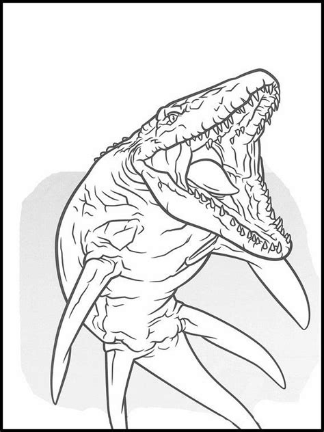 Realistic Mosasaurus Coloring Pages However paleontologists believe ...