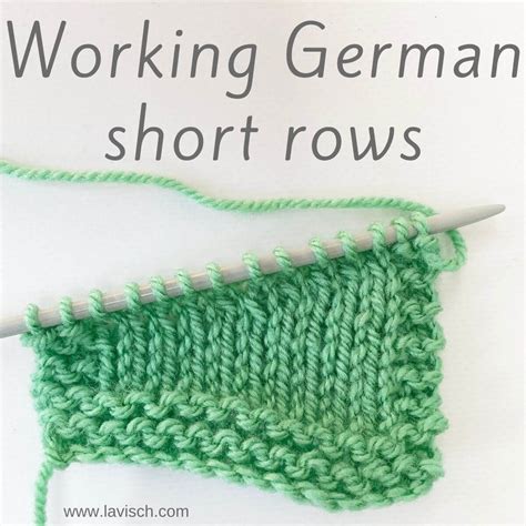 tutorial - Working German short rows - La Visch Designs