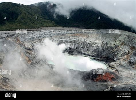 Poás Volcano crater Stock Photo - Alamy