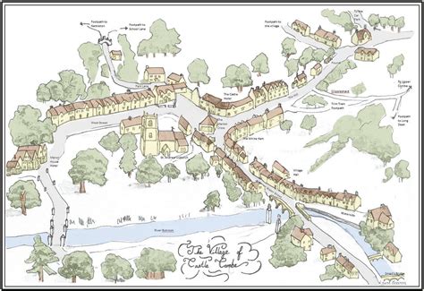 Castle Combe Map | Village map, Castle combe, Castle