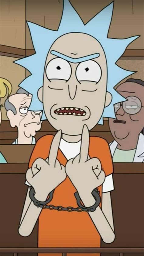 rick and morty poster--Rick is showing middle finger | Rick and morty drawing, Rick and morty ...