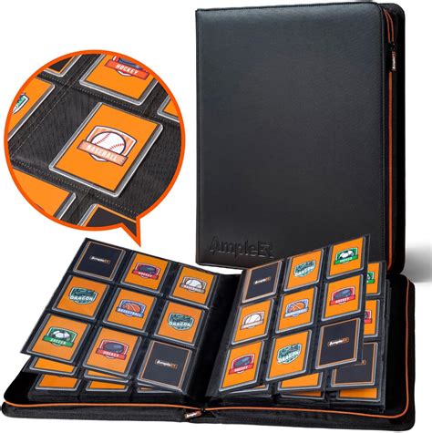 Amazon.com: Ampleer Toploader Binder, 9 Pocket Sleeves Trading Card ...