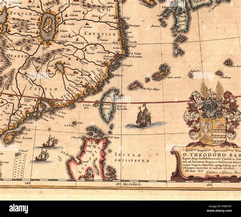 1635 Map of Formosa (Taiwan) and Surrounding Countries by Dutch ...