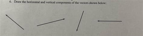 Solved 6. Draw the horizontal and vertical components of the | Chegg.com