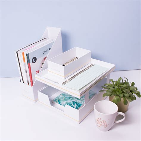 DESKTOP ORGANIZER WHITE - Hadron Epoch