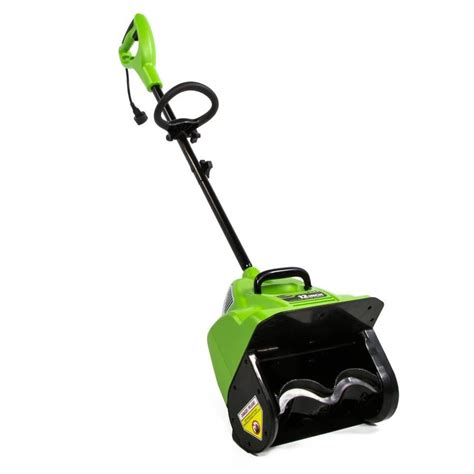 Greenworks 8-Amp 12-in Single-stage Corded Electric Snow Blower at ...