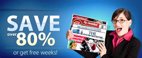 National and local newspaper subscriptions at discounted prices