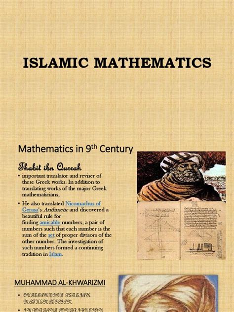 Islamic Mathematics and Art | PDF | Arithmetic | Algebra