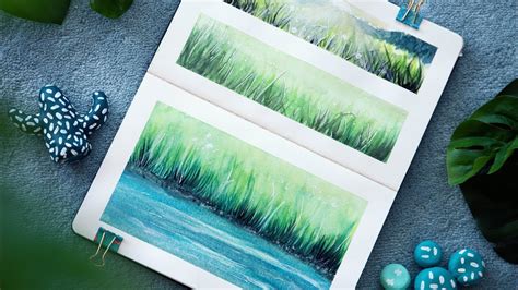 How to Paint Grass with Watercolor (Easy Tutorial) - YouTube