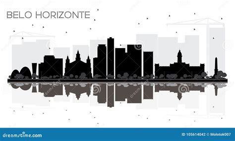 Belo Horizonte Brazil City Skyline Black and White Silhouette. Stock Vector - Illustration of ...