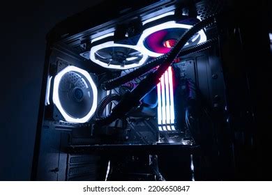 Gaming Pc Rgb White Led Lights Stock Photo 2206650847 | Shutterstock