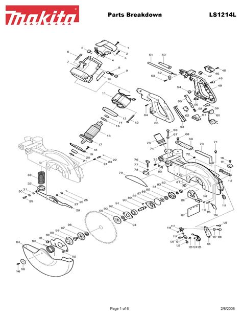 MAKITA LS1214L SAW PARTS BREAKDOWN | ManualsLib