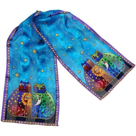 Laurel Burch Scarves Celestial Felines | Laurel burch, Silk art, Silk painting