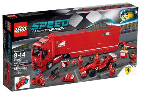 LEGO Speed Champions 75913 pas cher, F14 T et son camion scuderia Ferrari