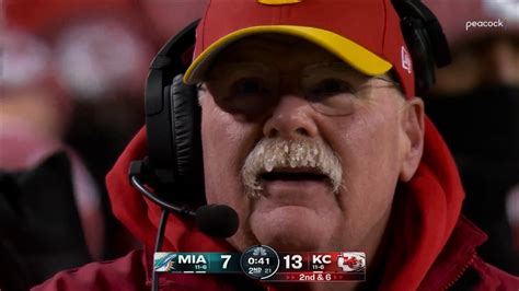 Kansas City Chiefs coach Andy Reid's mustache freezes with icicles on ...